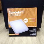 Plafon led aplicar redondo 24w calido candela (7263)
