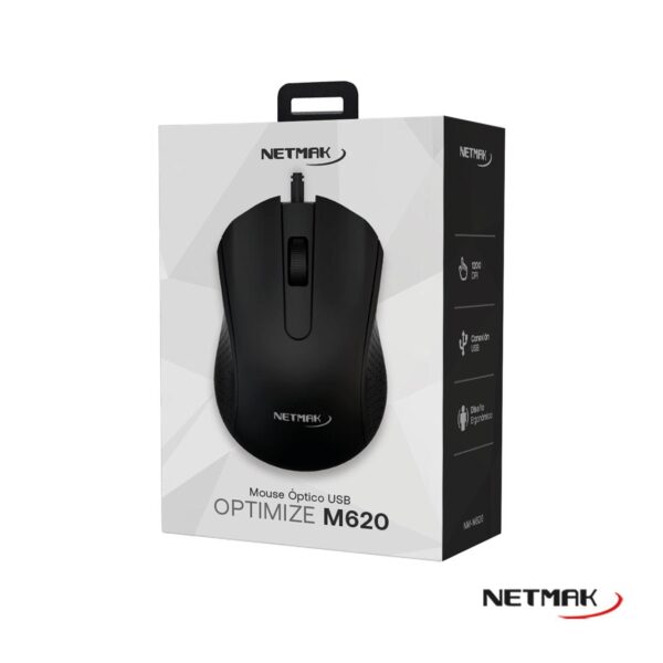 MOUSE USB NEGRO NETMAK NM-M620