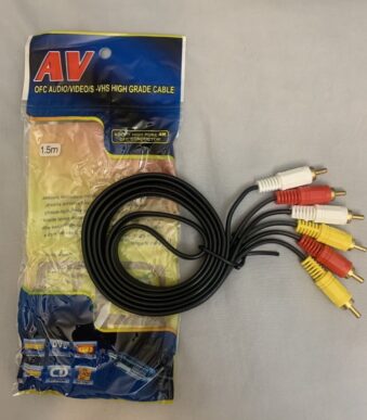 CALBLE 3 RCA A 3RCA PARA DVD EN BOLSITA 1.5 METROS