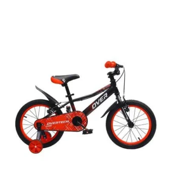 BICICLETA Q5 KIDS OVERTECH ACERO 16" NEGRA ROJA