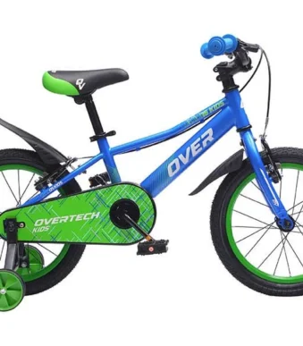 BICICLETA Q5 KIDS OVERTECH ACERO 16" AZUL VERDE