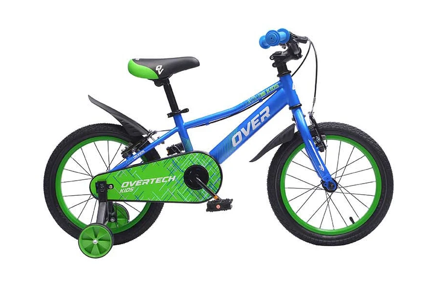 BICICLETA Q5 KIDS OVERTECH ACERO 16" AZUL VERDE BICICLETA Q5 KIDS OVERTECH ACERO 16" AZUL VERDE