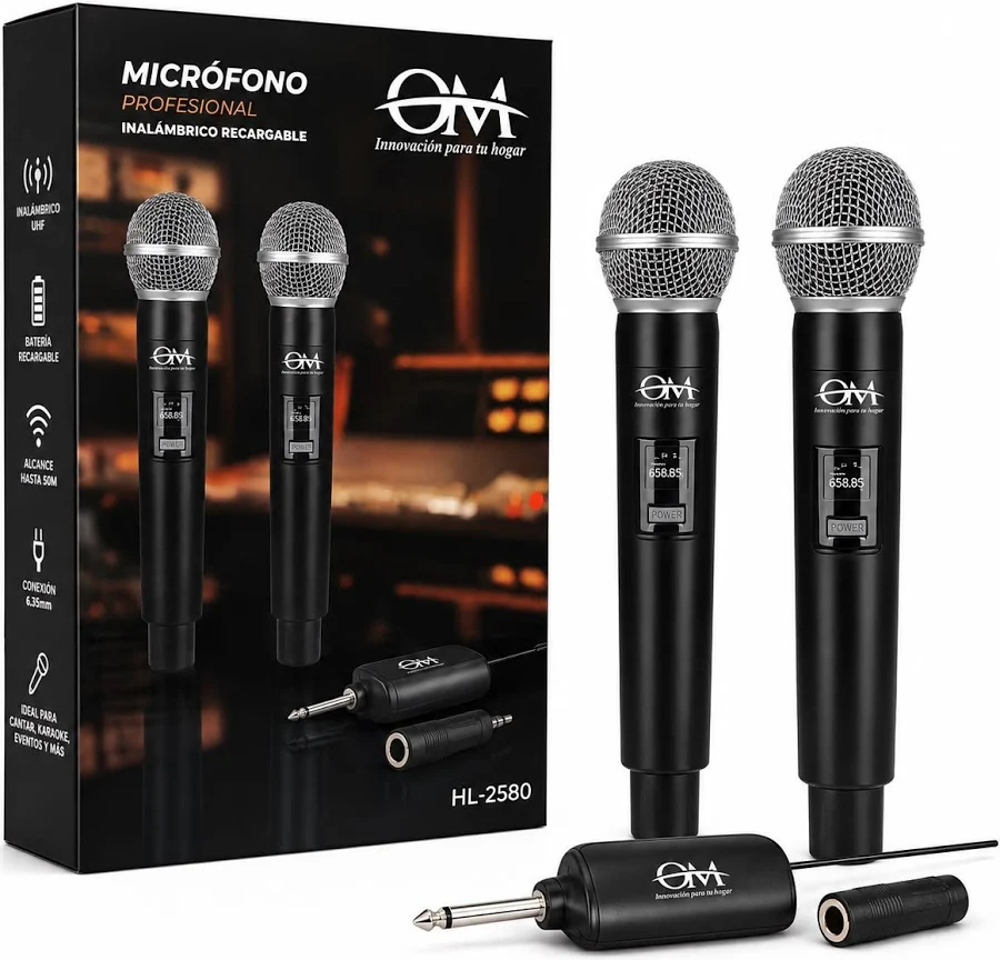MICROFONO INALAMBRICO 2.4G OM HL-2580 MICROFONO INALAMBRICO 2.4G OM HL-2580