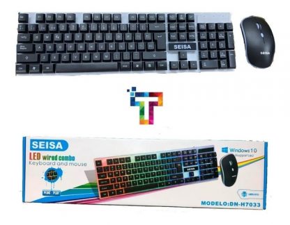 kit teclado y mouse gamer retroiluminado sisa dn-h7033