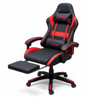 SILLA GAMER NOGA NEGRA Y ROJA TYPHON BK RJ