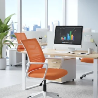 Silla Ergonómica De Oficina cl-03 celeste noga