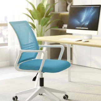 Silla Ergonómica De Oficina cl-03 celeste noga