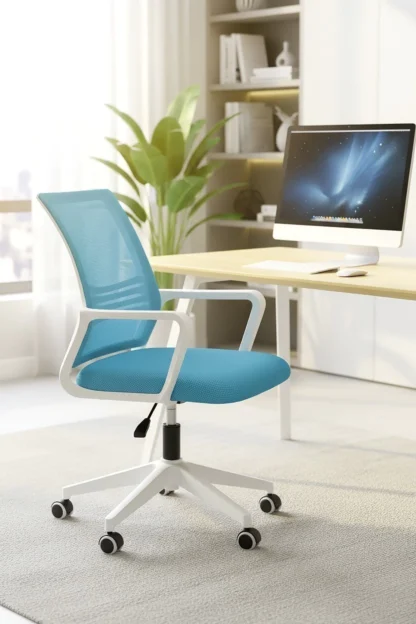 Silla Ergonómica De Oficina cl-03 celeste noga